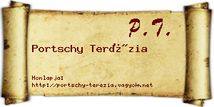 Portschy Terézia névjegykártya